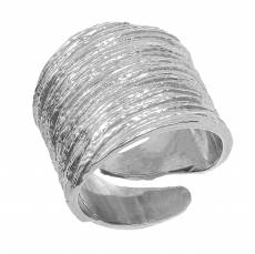 Γυναικείο ασημένιο ανάγλυφο δαχτυλίδι 925 042075