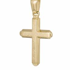Ανδρικός χρυσός σταυρός Κ14 ζαγρέ 043073