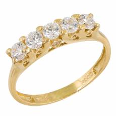 Χρυσό δαχτυλίδι σειρέ Κ14 με ζιργκόν 043561