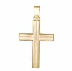 Χρυσός ματ ανδρικός σταυρός Κ9 045514