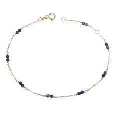 Χρυσό βραχιόλι Κ9 Lapis Lazuli 045985
