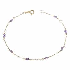 Χρυσό γυναικείο βραχιόλι Κ14 purple Nephrite 045988