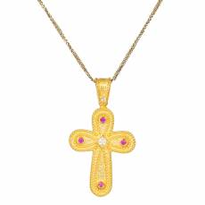 Χρυσός Βυζαντινός σταυρός Κ14 046440C