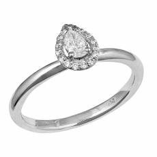 Λευκόχρυσο δαχτυλίδι ροζέτα Κ18 Brilliants 047685