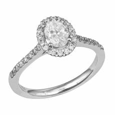 Λευκόχρυσο δαχτυλίδι ροζέτα Κ18 με διαμάντια 049221