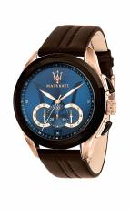 Ανδρικό ρολόι Maserati Traguardo Brown Leather R8871612024