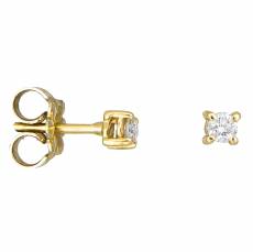 Χρυσά σκουλαρίκια με μπριγιάν Κ18 033156