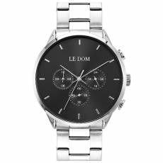 Ρολόι Le Dom Principal Silver- Black Chronograph LD.1436-1