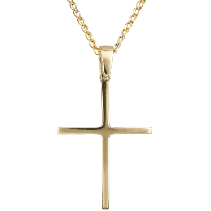 Βαπτιστικοί Σταυροί με Αλυσίδα Χρυσός Σταυρός C012313 012313C Ανδρικό Χρυσός 14 Καράτια