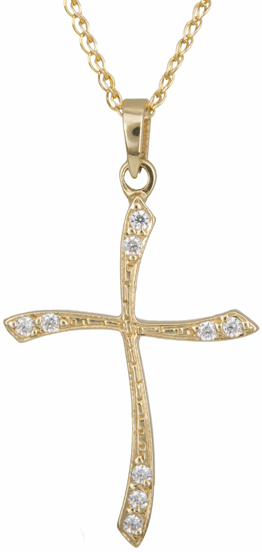 Βαπτιστικοί Σταυροί με Αλυσίδα Χρυσός σταυρός γυναικείος Κ14 C002452 002452C Γυναικείο Χρυσός 14 Καράτια