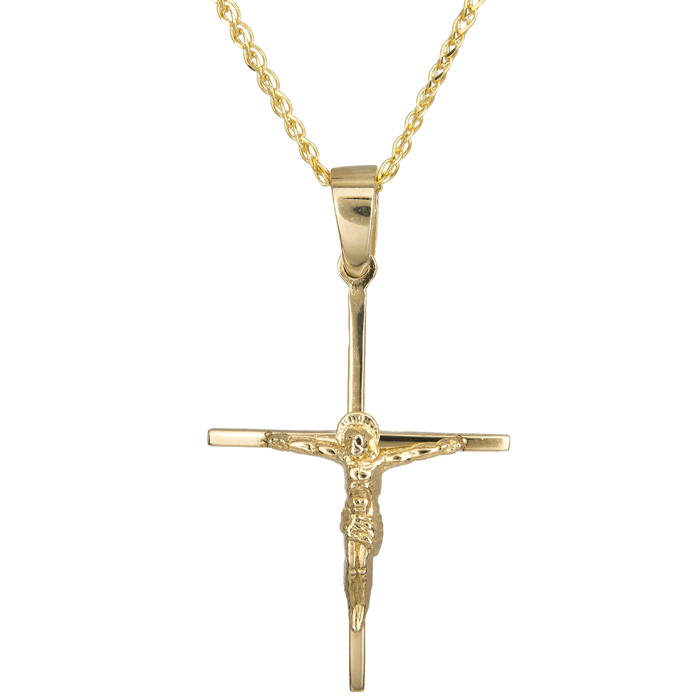 Ανδρικός σταυρός C012315 012315C Χρυσός 14 Καράτια