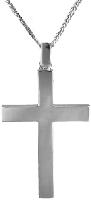 Βαπτιστικοί Σταυροί με Αλυσίδα Ανδρικός σταυρός λευκόχρυσος 18Κ C020113 020113C Ανδρικό Χρυσός 18 Καράτια