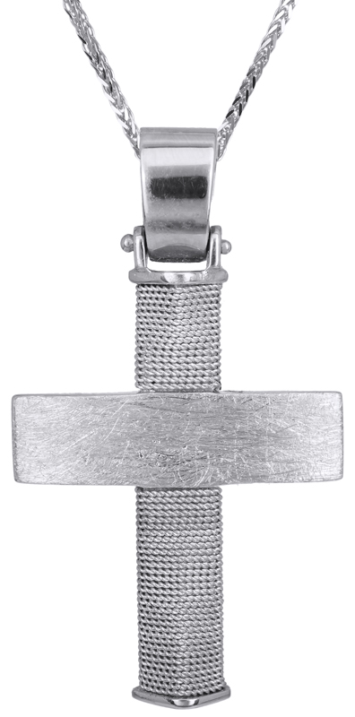 Βαπτιστικοί Σταυροί με Αλυσίδα Χειροποίητος συρματερός σταυρός 14Κ με αλυσίδα 011466C Ανδρικό Χρυσός 14 Καράτια