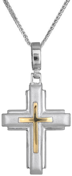 Βαπτιστικοί Σταυροί με Αλυσίδα Ανδρικός σταυρός με αλυσίδα C012408 012408C Ανδρικό Χρυσός 14 Καράτια