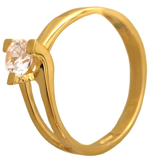 Δαχτυλίδι μονόπετρο Κ9 012711 Χρυσός 9 Καράτια