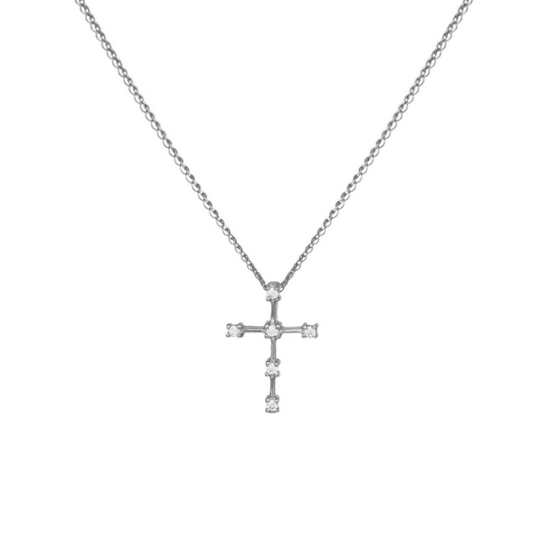 Λευκόχρυσος γυναικείος σταυρός C012936 012936C Χρυσός 14 Καράτια