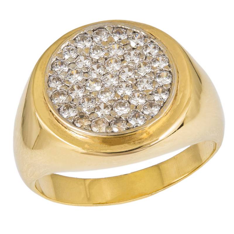 Χρυσό Chevalier Δαχτυλίδι με Πέτρες 9Κ 014186 014186 Χρυσός 9 Καράτια