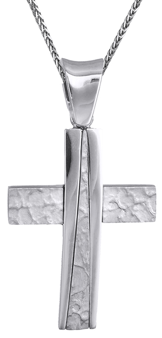Βαπτιστικοί Σταυροί με Αλυσίδα Ανδρικός σταυρός με καδένα Κ14 C014202 014202C Ανδρικό Χρυσός 14 Καράτια