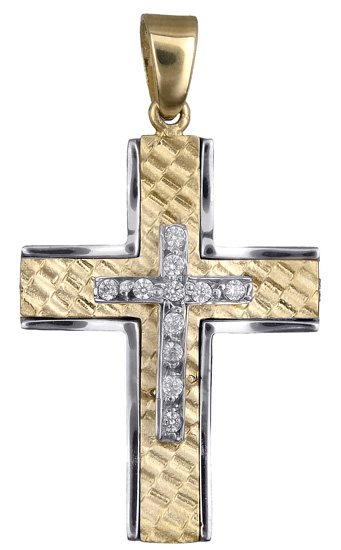 Σταυροί Βάπτισης - Αρραβώνα Γυναικείος σταυρός 14Κ 017856 017856 Γυναικείο Χρυσός 14 Καράτια