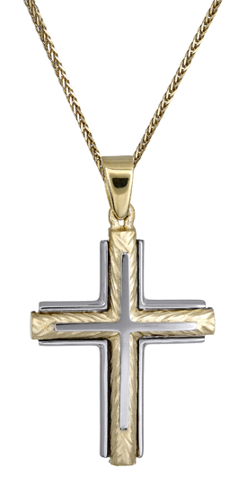 Βαπτιστικοί Σταυροί με Αλυσίδα Ανδρικός σταυρός 14Κ C018155 018155C Ανδρικό Χρυσός 14 Καράτια