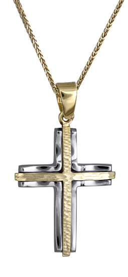 Βαπτιστικοί Σταυροί με Αλυσίδα Ανδρικός σταυρός 14Κ c018188 018188C Ανδρικό Χρυσός 14 Καράτια