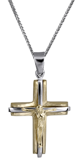 Βαπτιστικοί Σταυροί με Αλυσίδα Ανδρικός σταυρός 14Κ c018193 018193C Ανδρικό Χρυσός 14 Καράτια