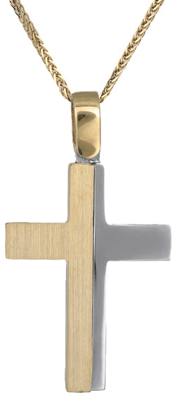 Βαπτιστικοί Σταυροί με Αλυσίδα Ανδρικός σταυρός Κ14 C018319 018319C Ανδρικό Χρυσός 14 Καράτια