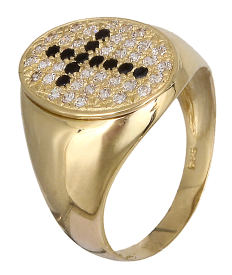 Δαχτυλίδι σεβαλιέ Κ14 019074 019074 Χρυσός 14 Καράτια