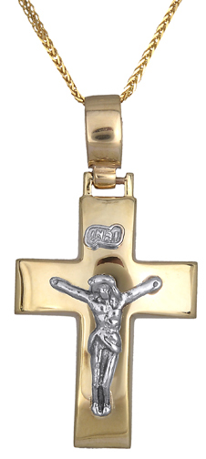Βαπτιστικοί Σταυροί με Αλυσίδα Ανδρικός κλασικός σταυρός Κ14 C019086 019086C Ανδρικό Χρυσός 14 Καράτια