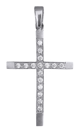 Σταυροί Βάπτισης - Αρραβώνα Γυναικείος σταυρός με διαμάντια Κ18 022155 022155 Γυναικείο Χρυσός 18 Καράτια