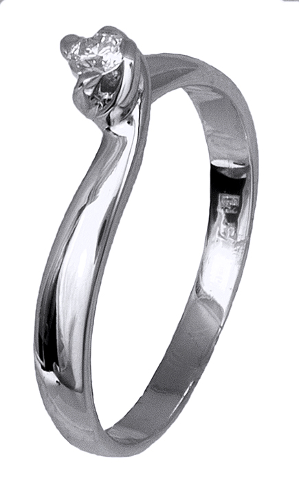 Δαχτυλίδι γάμου με διαμάντι 18Κ 019520 019520 Χρυσός 18 Καράτια