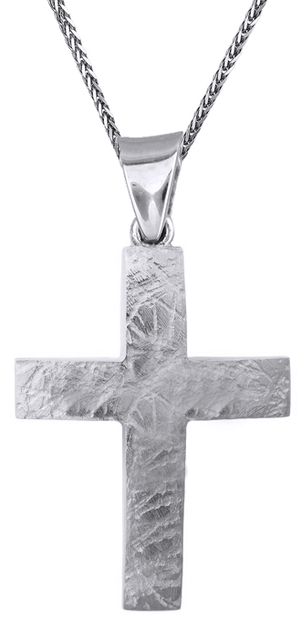 Βαπτιστικοί Σταυροί με Αλυσίδα Αντρικός σταυρός C019821 019821C Ανδρικό Χρυσός 9 Καράτια