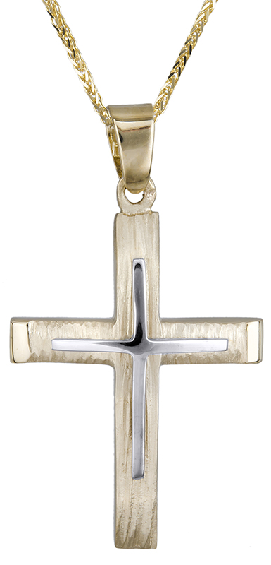 Βαπτιστικοί Σταυροί με Αλυσίδα Ανδρικός σταυρός με αλυσίδα 9Κ C020615 020615C Ανδρικό Χρυσός 9 Καράτια