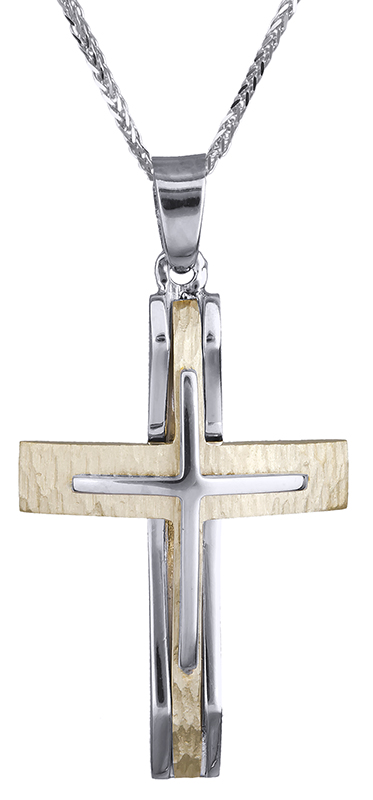 Βαπτιστικοί Σταυροί με Αλυσίδα Αντρικός σταυρός με αλυσίδα 14Κ C020648 020648C Ανδρικό Χρυσός 14 Καράτια