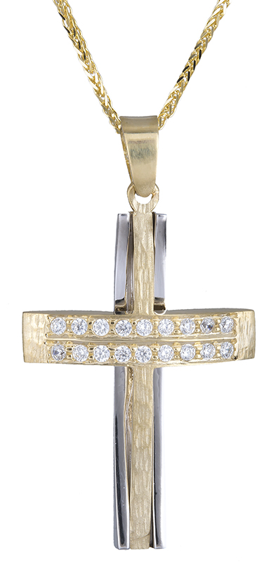Βαπτιστικοί Σταυροί με Αλυσίδα Βαπτιστικός σταυρός με αλυσίδα 14Κ C020668 020668C Γυναικείο Χρυσός 14 Καράτια