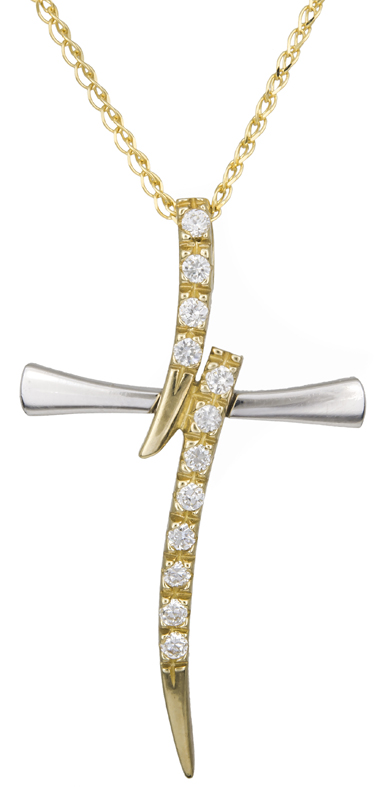 Βαπτιστικοί Σταυροί με Αλυσίδα Γυναικείος σταυρός με αλυσίδα Κ9 C021374 021374C Γυναικείο Χρυσός 9 Καράτια