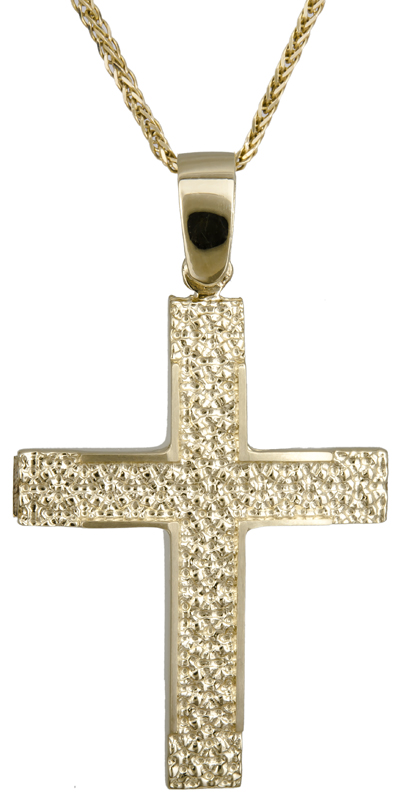 Βαπτιστικοί Σταυροί με Αλυσίδα Χρυσός βαπτιστικός σταυρός 14Κ C022118 022118C Ανδρικό Χρυσός 14 Καράτια