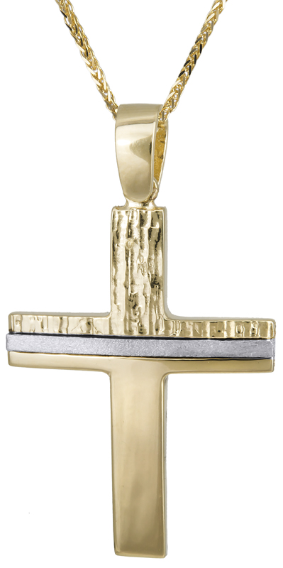 Βαπτιστικοί Σταυροί με Αλυσίδα Σταυρός βάπτισης με αλυσίδα 14Κ C022129 022129C Ανδρικό Χρυσός 14 Καράτια