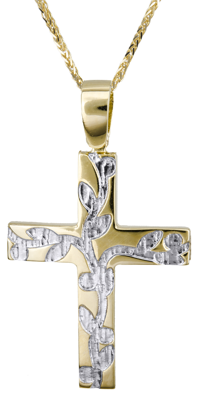 Βαπτιστικοί Σταυροί με Αλυσίδα Βαπτιστικός σταυρός με αλυσίδα 14Κ C022138 022138C Γυναικείο Χρυσός 14 Καράτια