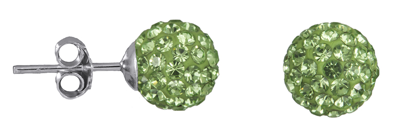 Σκουλαρίκια με πράσινες πέτρες 925 022251 022251 Ασήμι