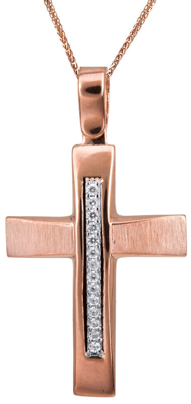 Βαπτιστικοί Σταυροί με Αλυσίδα Σταυρός βάπτισης για κορίτσι 14Κ C022836 022836C Γυναικείο Χρυσός 14 Καράτια