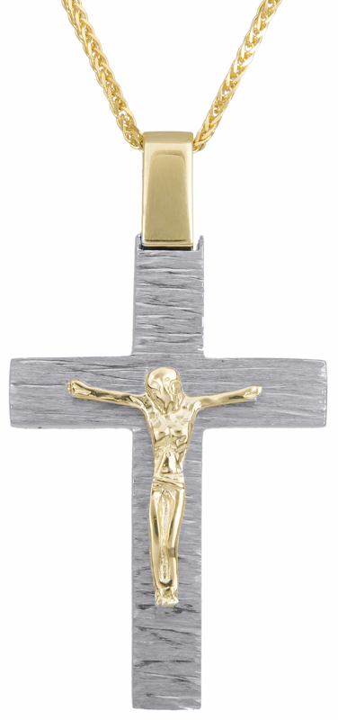 Βαπτιστικοί Σταυροί με Αλυσίδα Βαπτιστικός σταυρός με αλυσίδα Κ14 C023250 023250C Ανδρικό Χρυσός 14 Καράτια