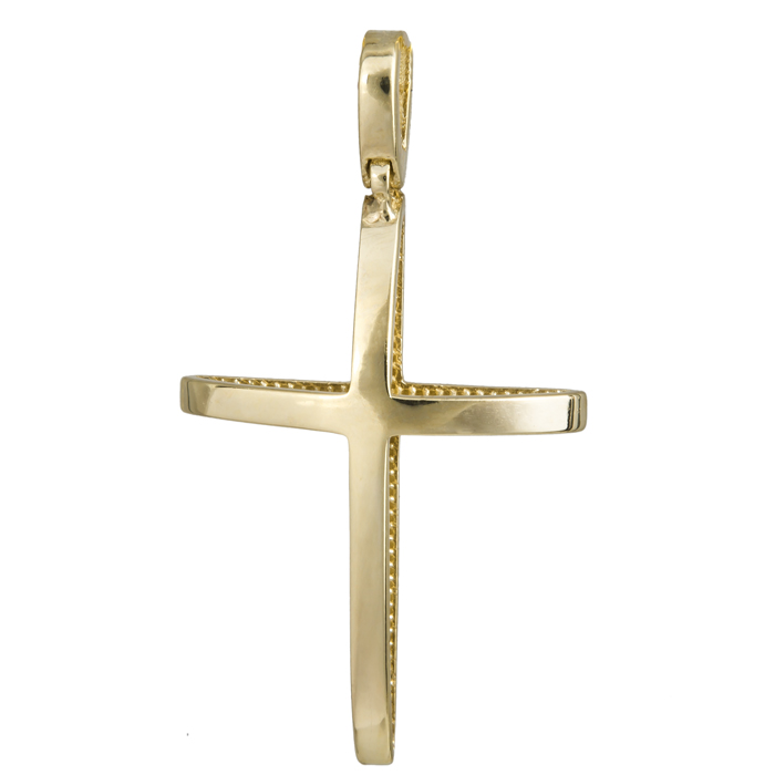 Σταυροί Βάπτισης - Αρραβώνα Χρυσός κλασικός σταυρός 14Κ 024261 024261 Ανδρικό Χρυσός 14 Καράτια