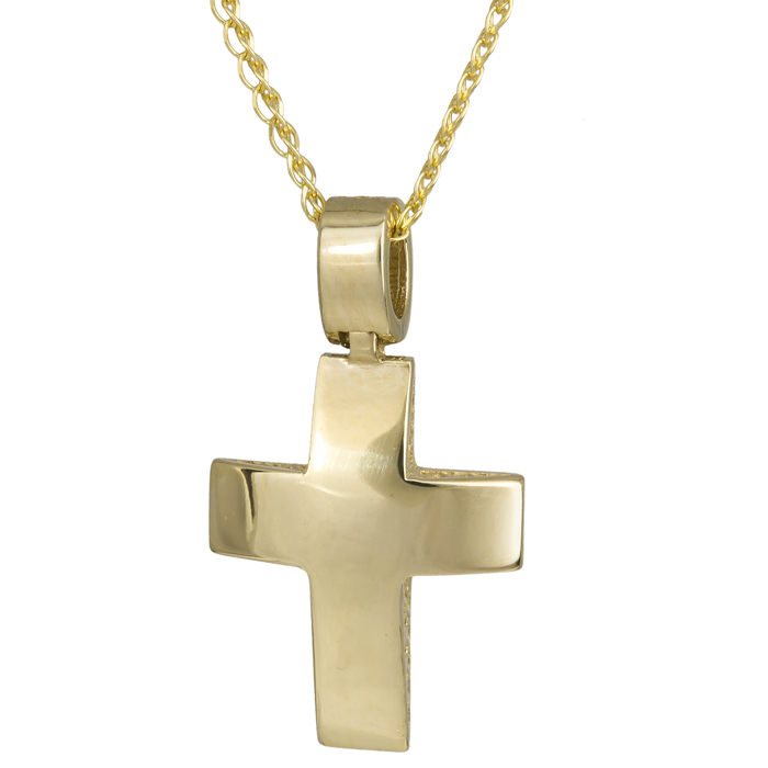 Βαπτιστικοί Σταυροί με Αλυσίδα Χρυσός αντρικός σταυρός Κ14 με αλυσίδα 024271C 024271C Ανδρικό Χρυσός 14 Καράτια
