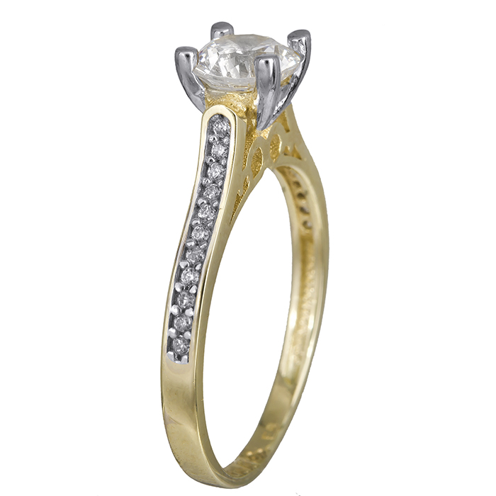 Γυναικείο δαχτυλίδι 14Κ 024366 024366 Χρυσός 14 Καράτια