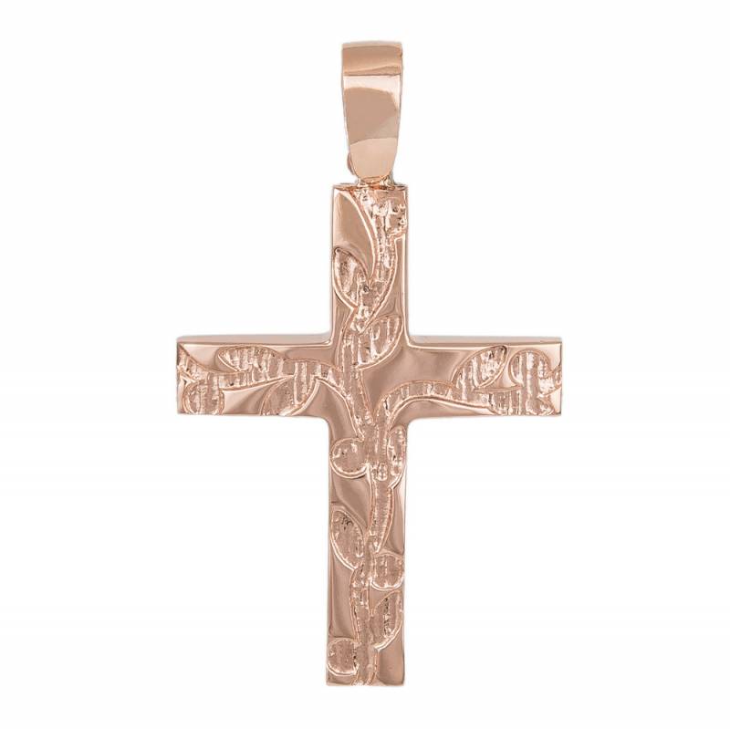 Σταυροί Βάπτισης - Αρραβώνα Γυναικείος ροζ gold σταυρός Κ14 024425 024425 Γυναικείο Χρυσός 14 Καράτια