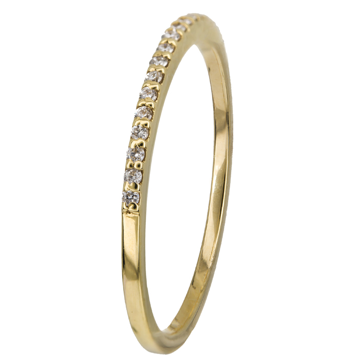 Χρυσό δαχτυλίδι με διαμάντια Κ18 024523 024523 Χρυσός 18 Καράτια