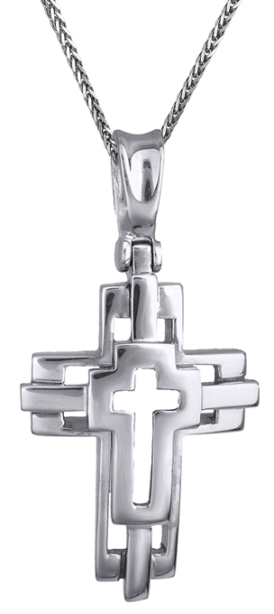 Βαπτιστικοί Σταυροί με Αλυσίδα Ανδρικός σταυρός Κ14 C002492 002492C Ανδρικό Χρυσός 14 Καράτια