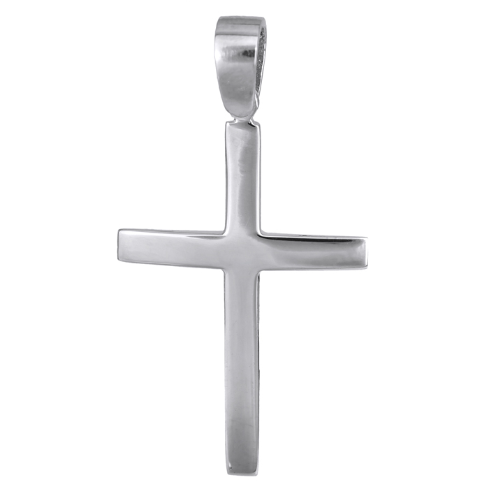 Σταυροί Βάπτισης - Αρραβώνα Αντρικός λευκόχρυσος σταυρός Κ14 025089 025089 Ανδρικό Χρυσός 14 Καράτια
