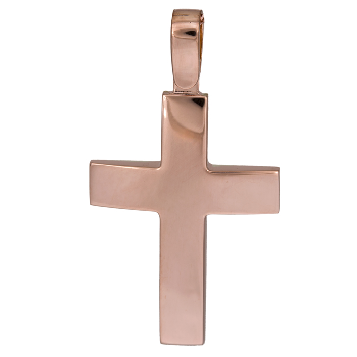 Σταυροί Βάπτισης - Αρραβώνα Ροζ gold σταυρός 18Κ 025576 025576 Ανδρικό Χρυσός 18 Καράτια